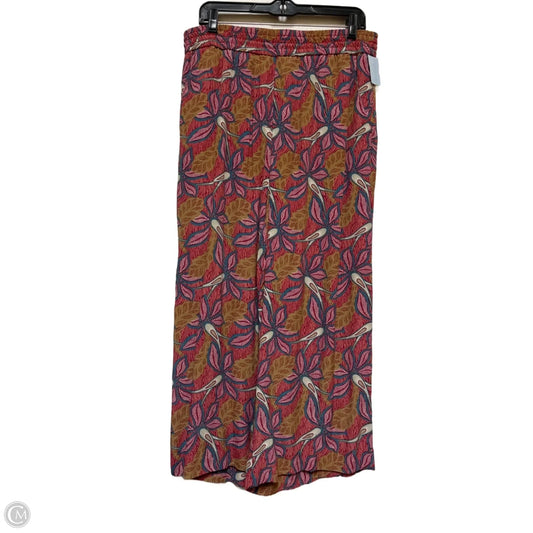 Pants Wide Leg By Loft In Floral Print, Size: 8