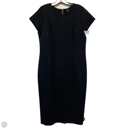 Dress Casual Midi By Ann Taylor In Black, Size: L