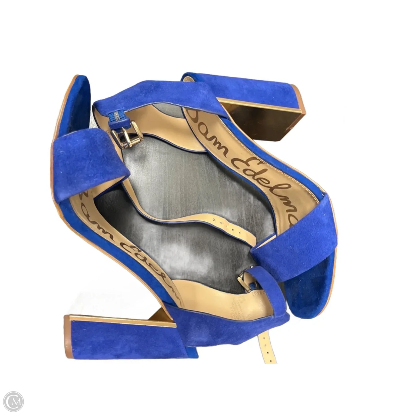 Sandals Heels Block By Sam Edelman In Blue, Size: 7.5