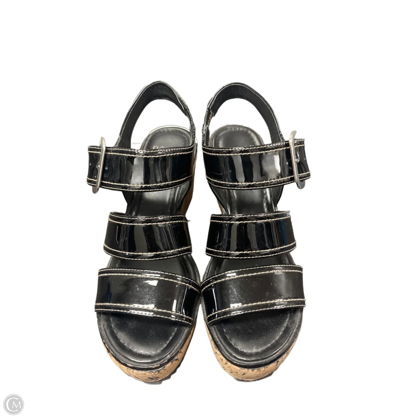 Sandals Heels Wedge By Donald Pliner In Black, Size: 8