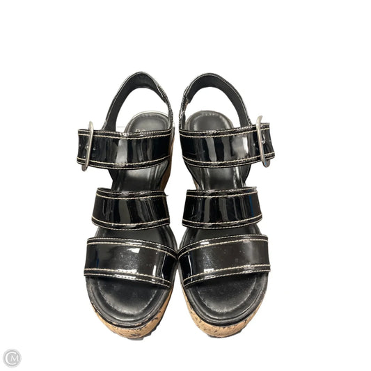 Sandals Heels Wedge By Donald Pliner In Black, Size: 8