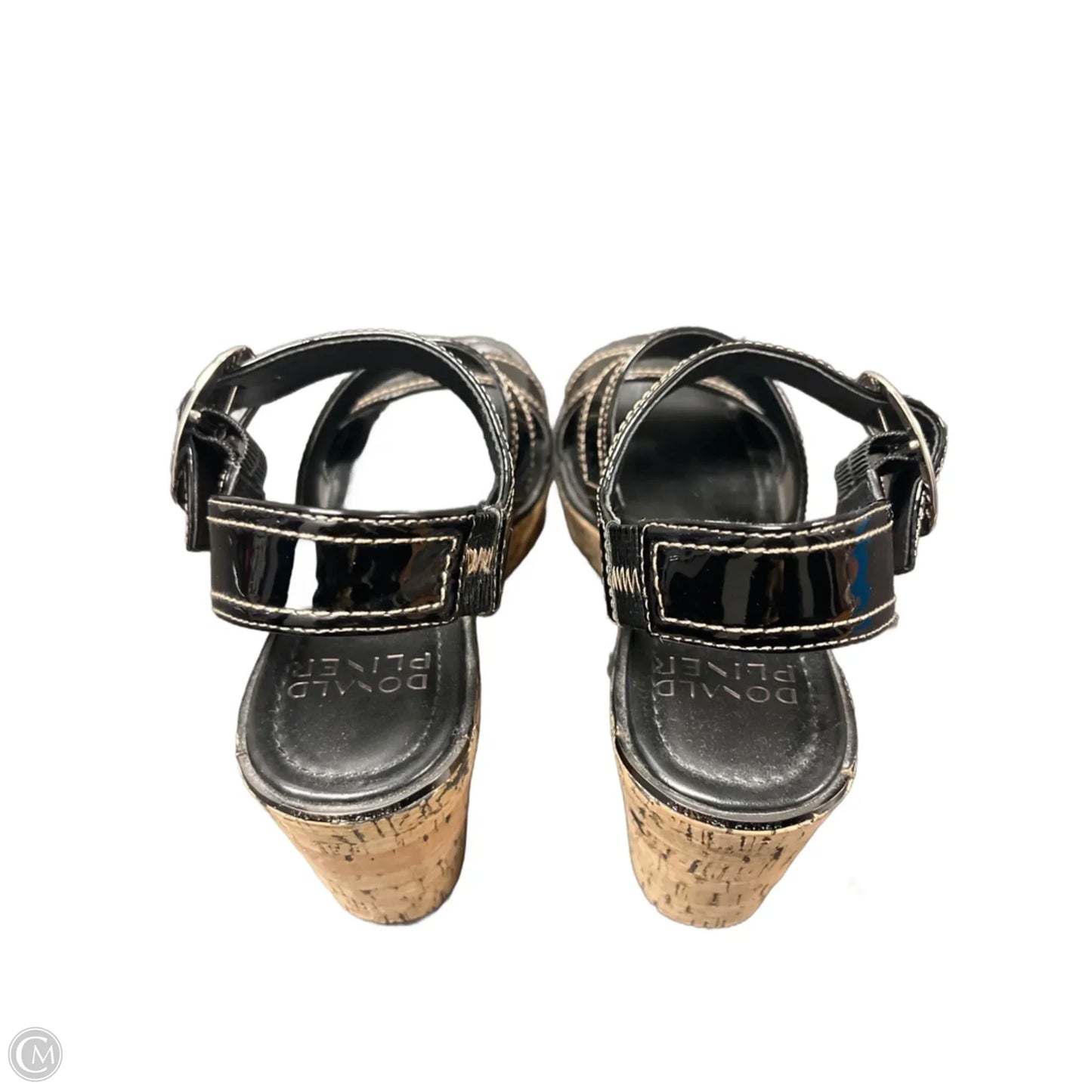 Sandals Heels Wedge By Donald Pliner In Black, Size: 8