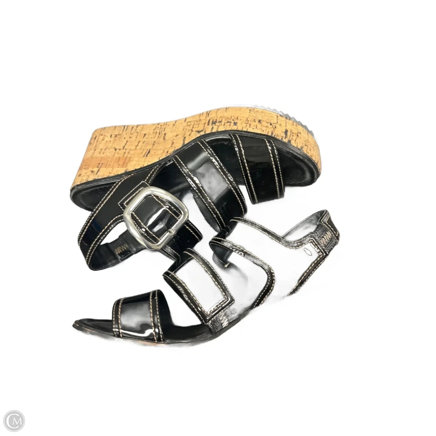 Sandals Heels Wedge By Donald Pliner In Black, Size: 8