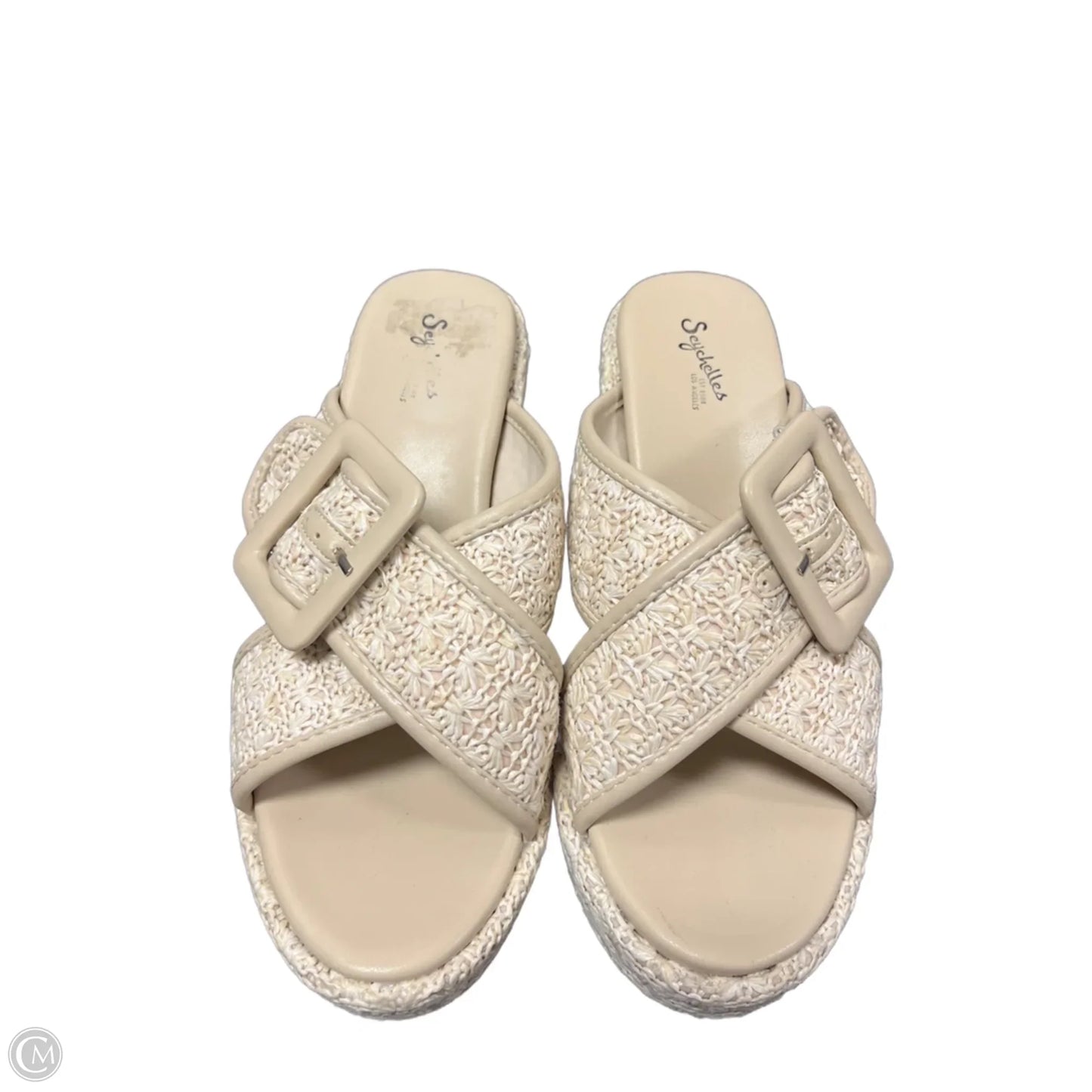 Sandals Heels Wedge By Seychelles In Cream, Size: 9