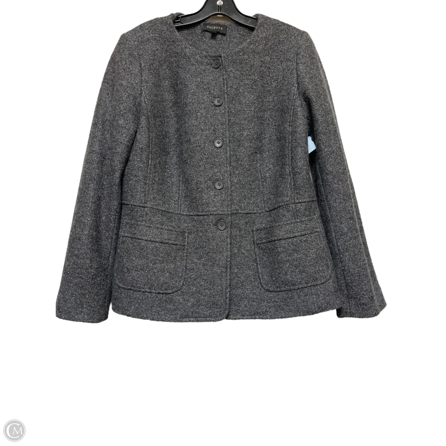 Coat Peacoat By Talbots In Grey, Size: M