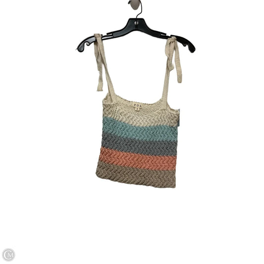 Top Sleeveless By Pol In Multi-colored, Size: S