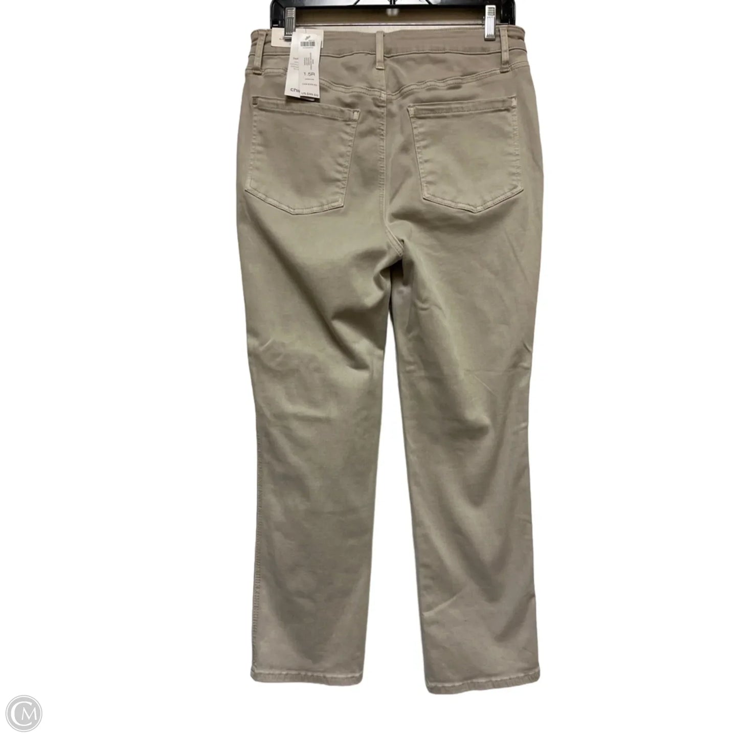 Jeans Straight By Chicos In Tan Denim, Size: 10