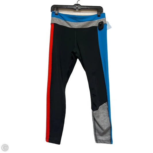 Athletic Leggings By Nike In Black & Blue, Size: L