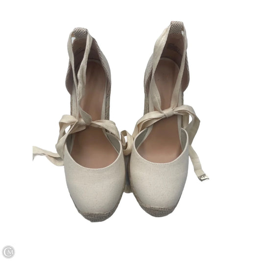 Shoes Heels Wedge By Jf In Tan, Size: 9