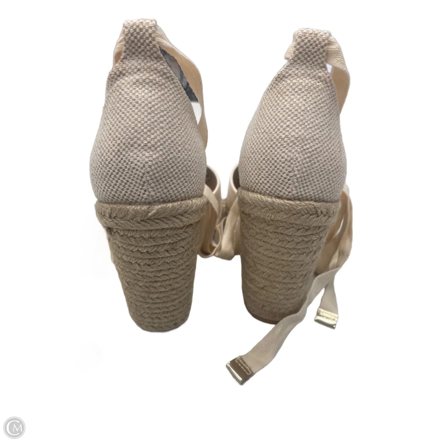 Shoes Heels Wedge By Jf In Tan, Size: 9