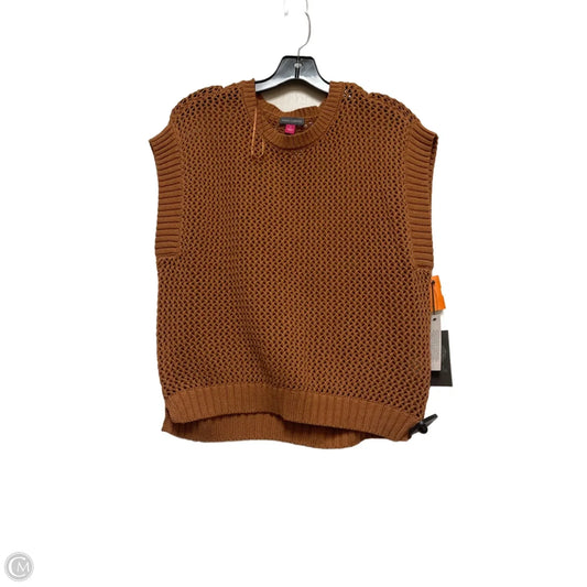 Top Short Sleeve By Vince Camuto In Tan, Size: S