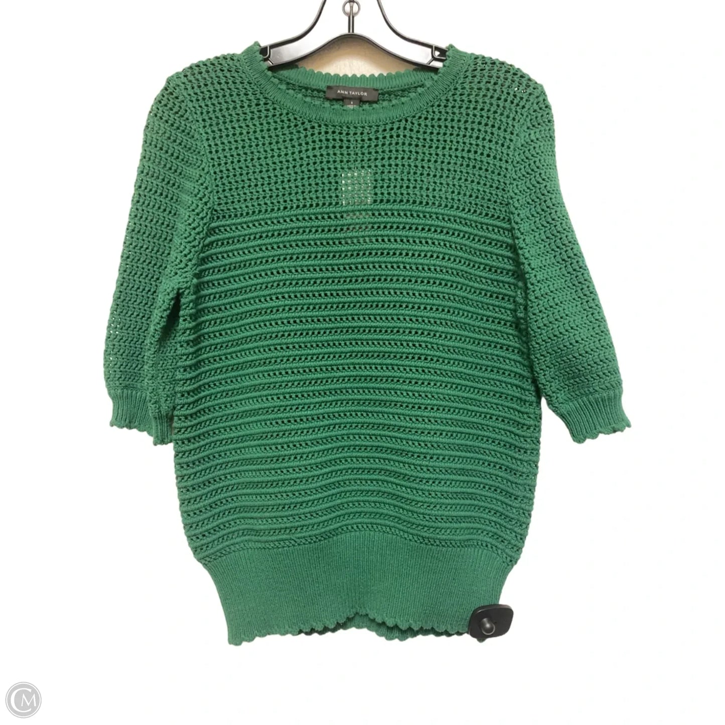 Top Short Sleeve By Ann Taylor In Green, Size: S