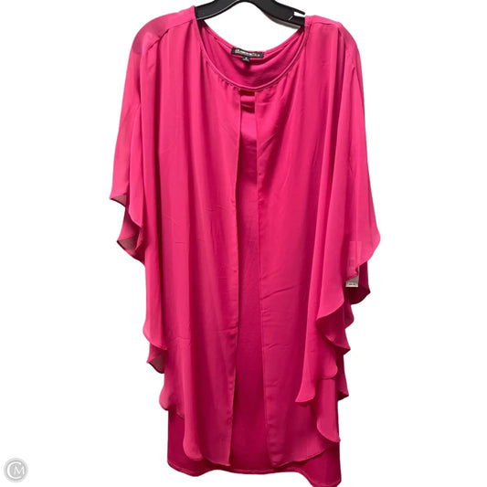 Dress Casual Short By Glamour In Pink, Size: Xl