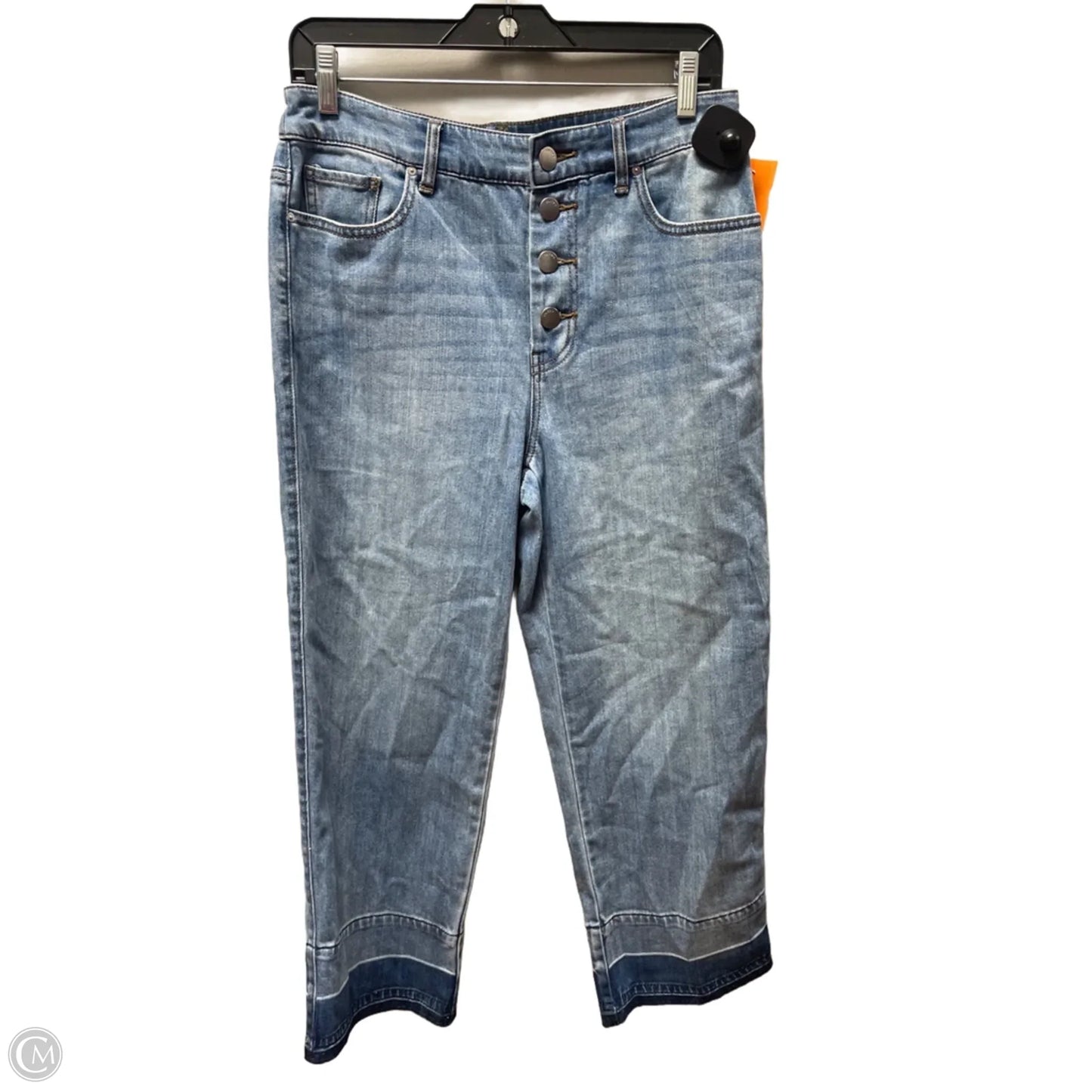 Jeans Wide Leg By Chicos In Blue Denim, Size: 6