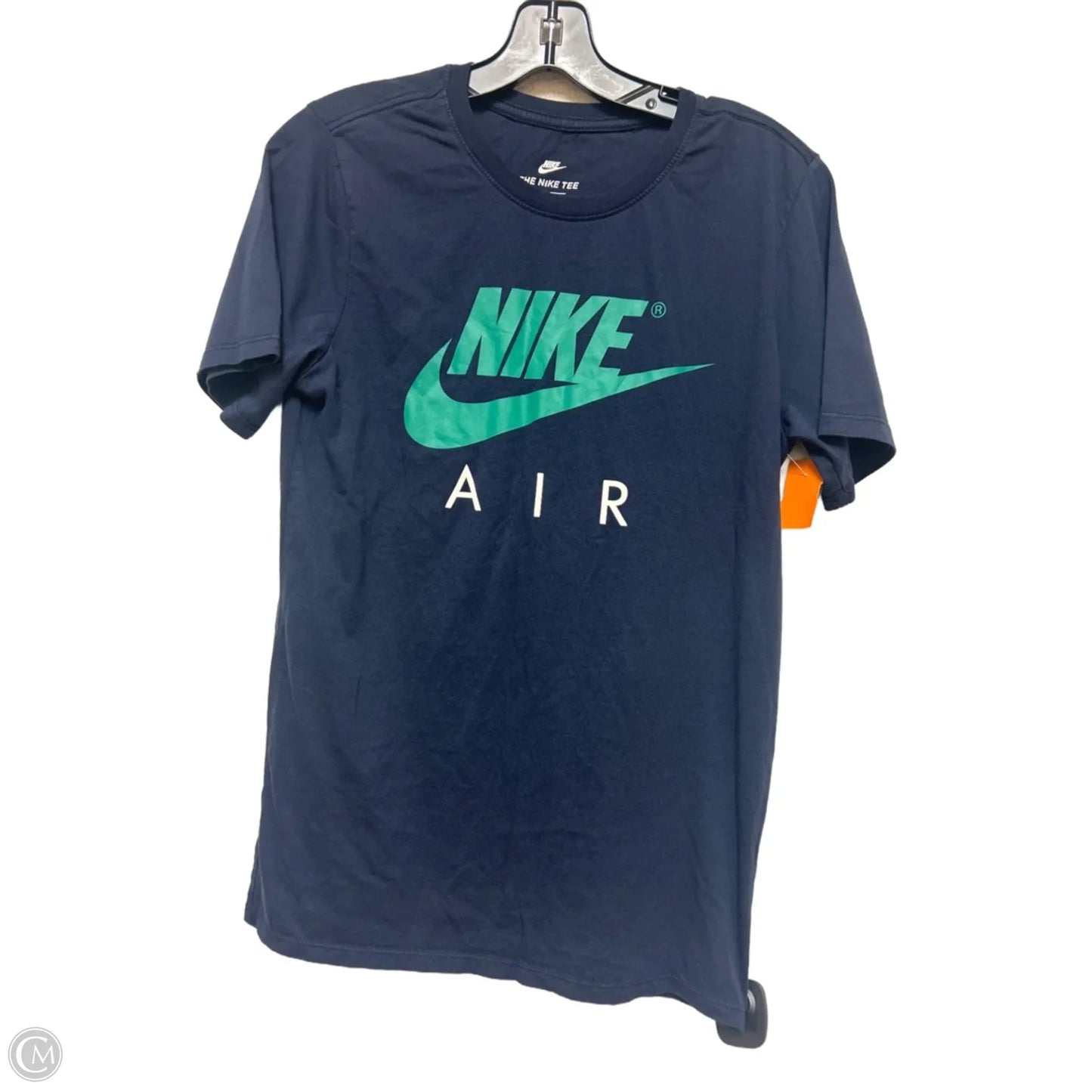 Athletic Top Short Sleeve By Nike In Navy, Size: S