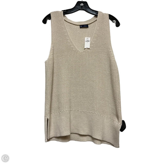 Top Sleeveless By Gap In Tan, Size: M