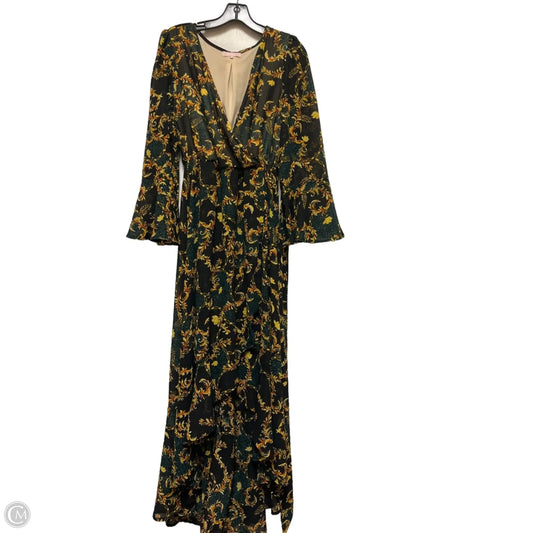 Dress Casual Maxi By Clothes Mentor In Black & Gold, Size: M