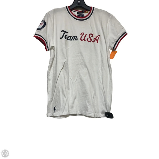 Top Short Sleeve Basic By Polo Ralph Lauren In Blue Red & White, Size: S