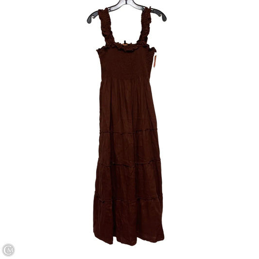 Dress Casual Midi By Quince In Brown, Size: M