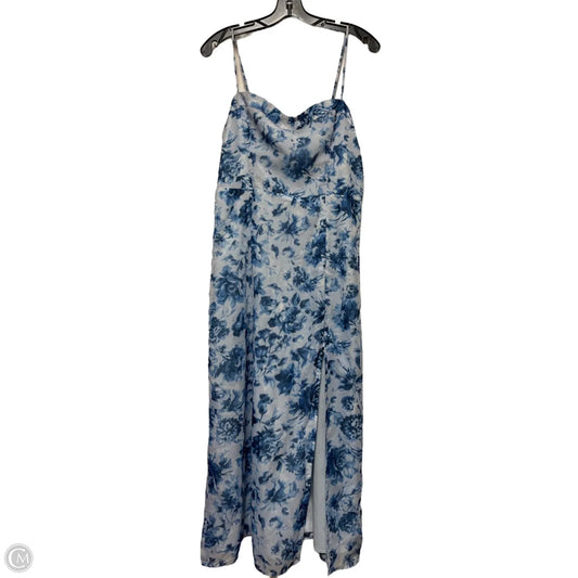 Dress Casual Midi By Abercrombie And Fitch In Blue & White, Size: M