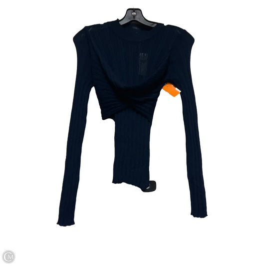 Top Long Sleeve By Anthropologie In Navy, Size: Xs