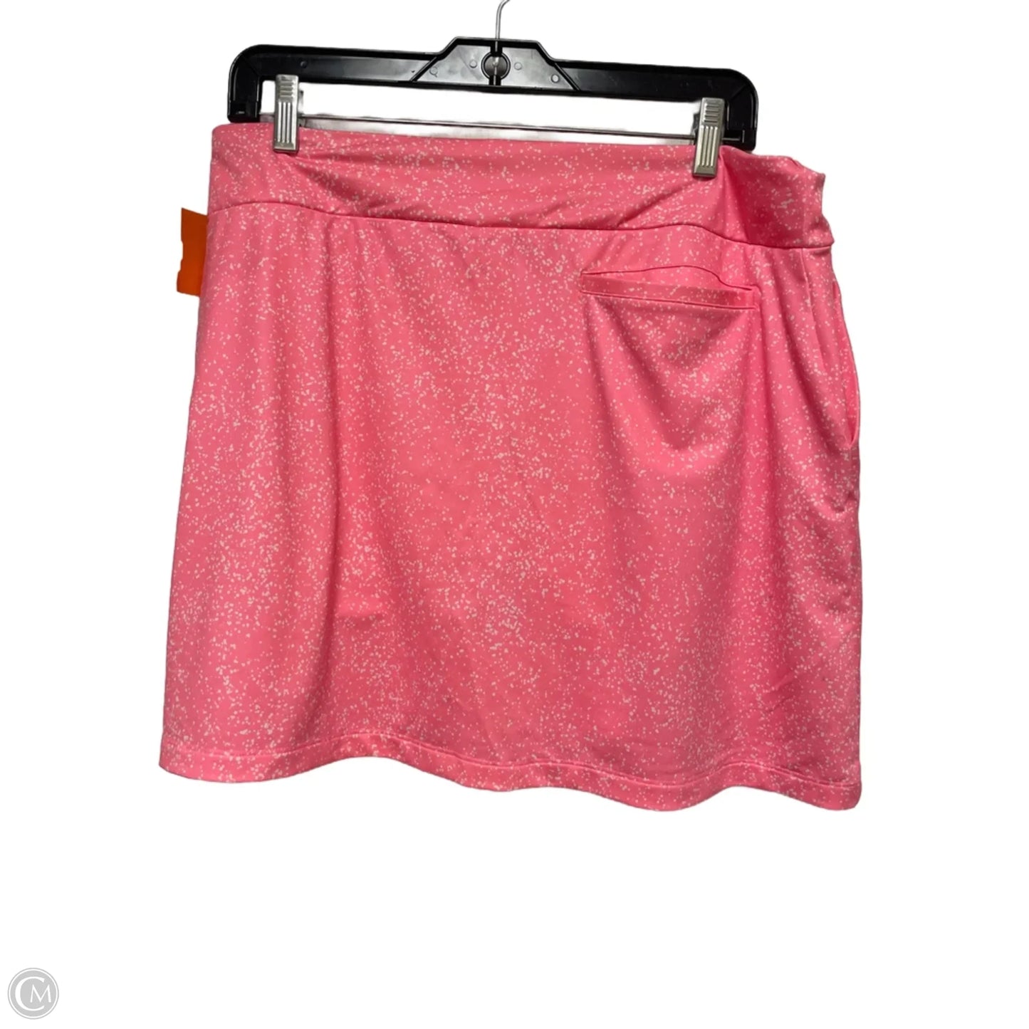 Athletic Skort By Nike In Pink & White, Size: L