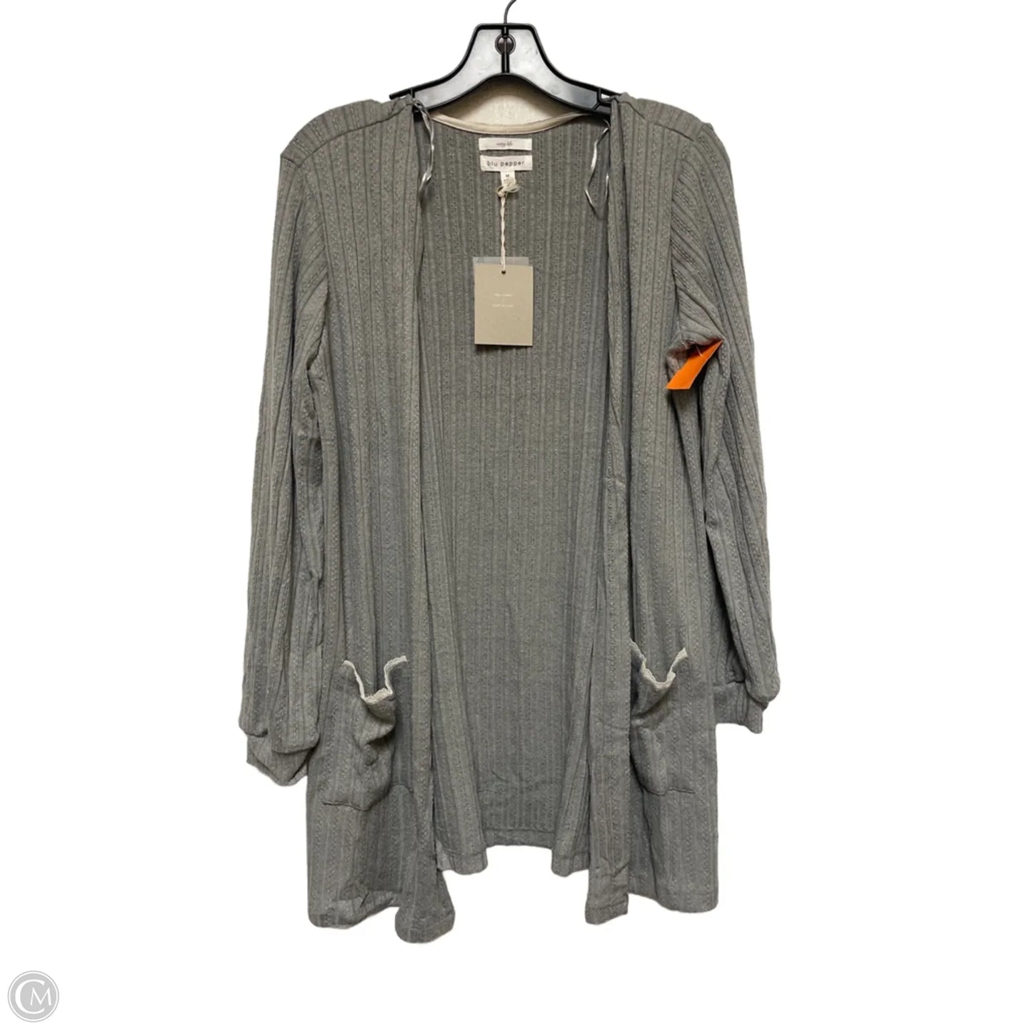 Cardigan By Blu Pepper In Grey, Size: M