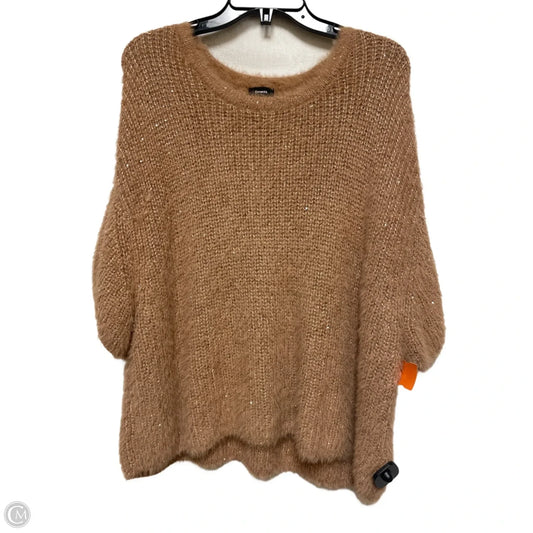 Sweater Short Sleeve By Express In Tan, Size: L