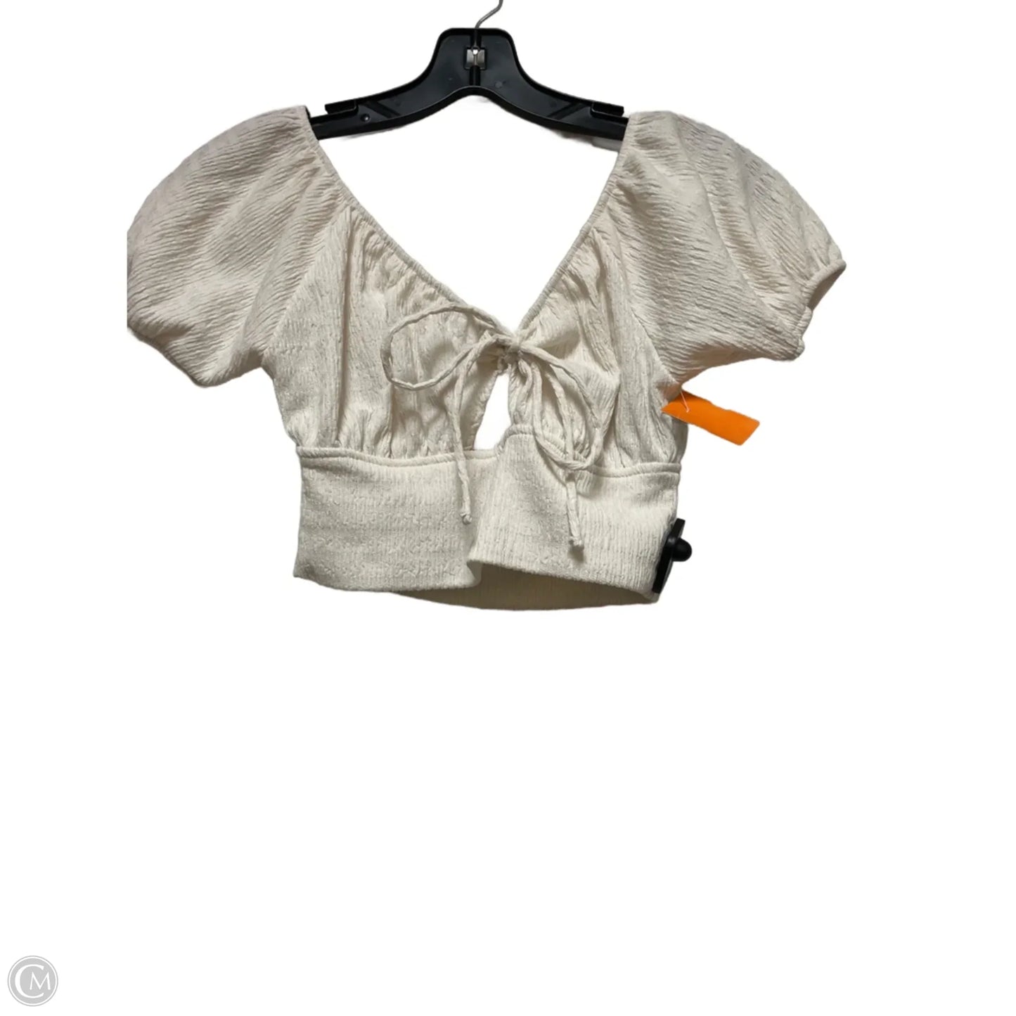 Top Short Sleeve By American Eagle In Cream, Size: S