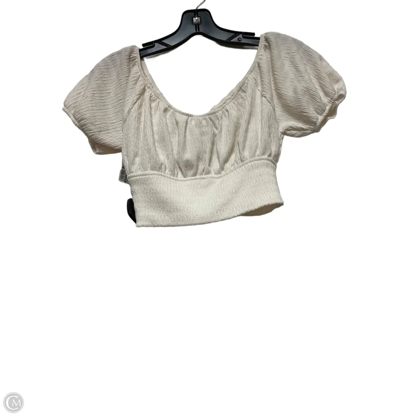 Top Short Sleeve By American Eagle In Cream, Size: S