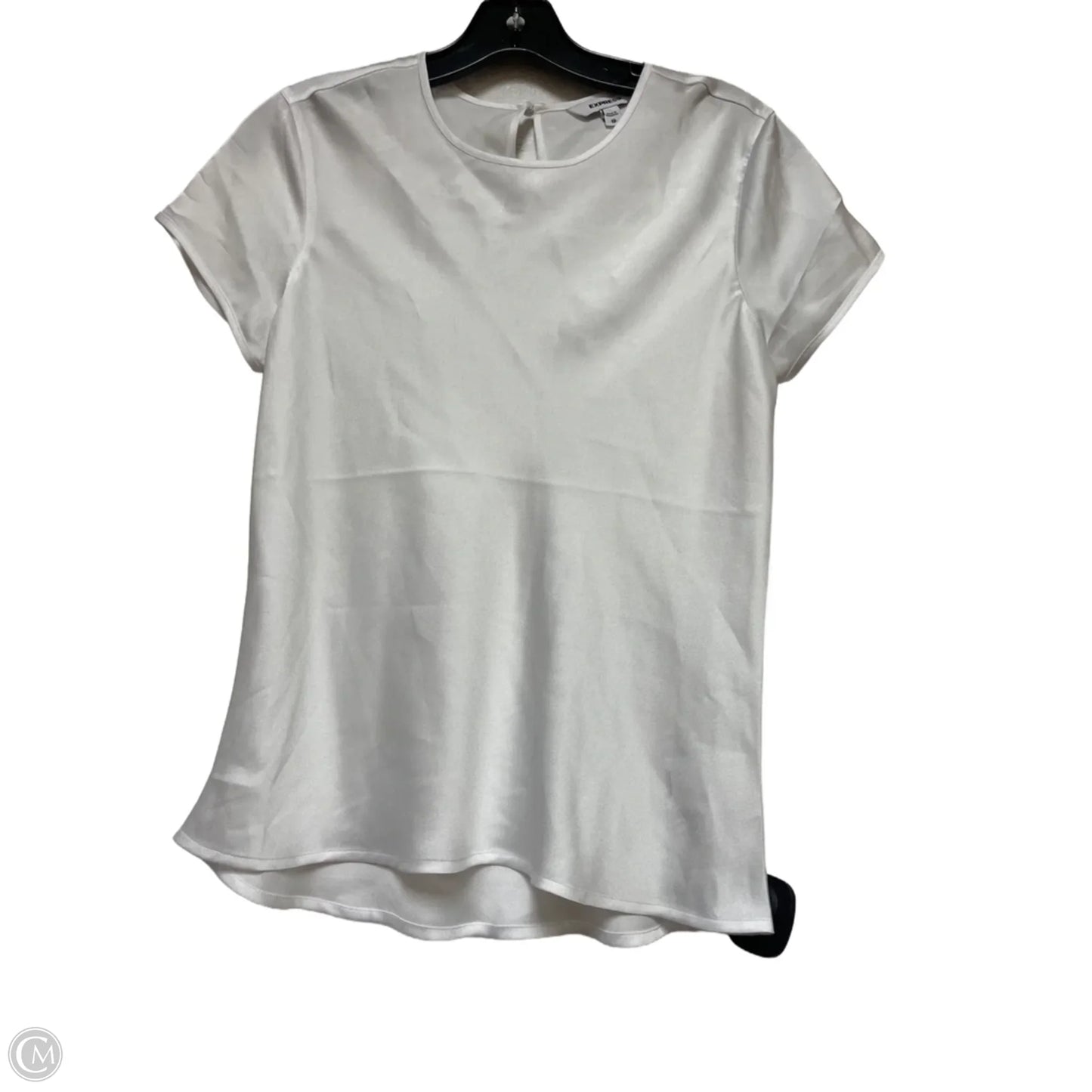Top Short Sleeve By Express In White, Size: Xs