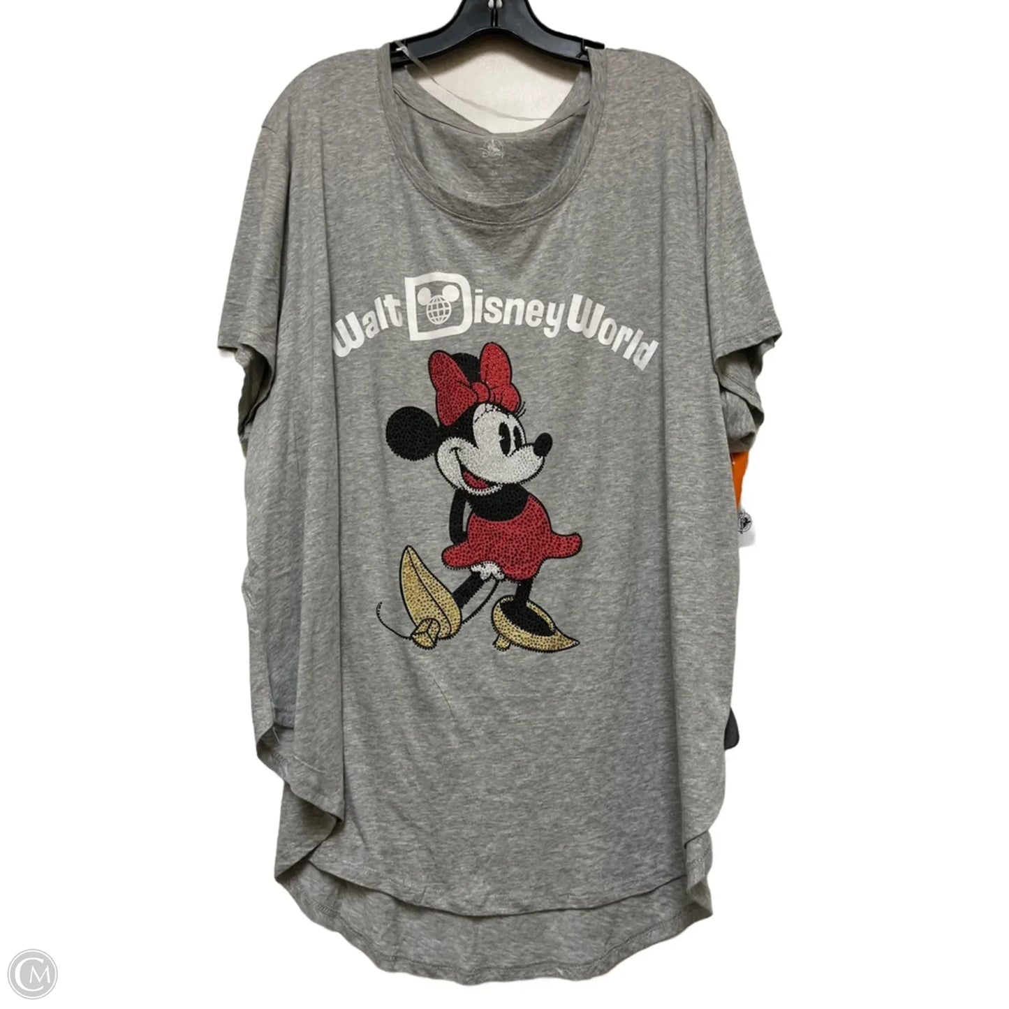 Top Short Sleeve Basic By Disney Store In Grey, Size: 3x