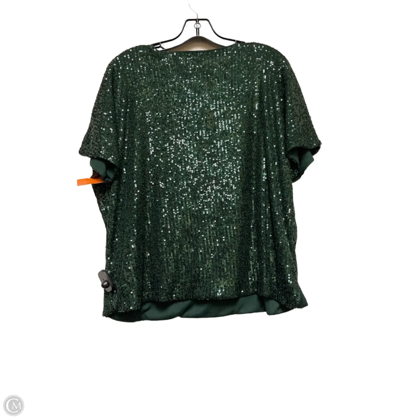 Top Short Sleeve By H&m In Green, Size: M