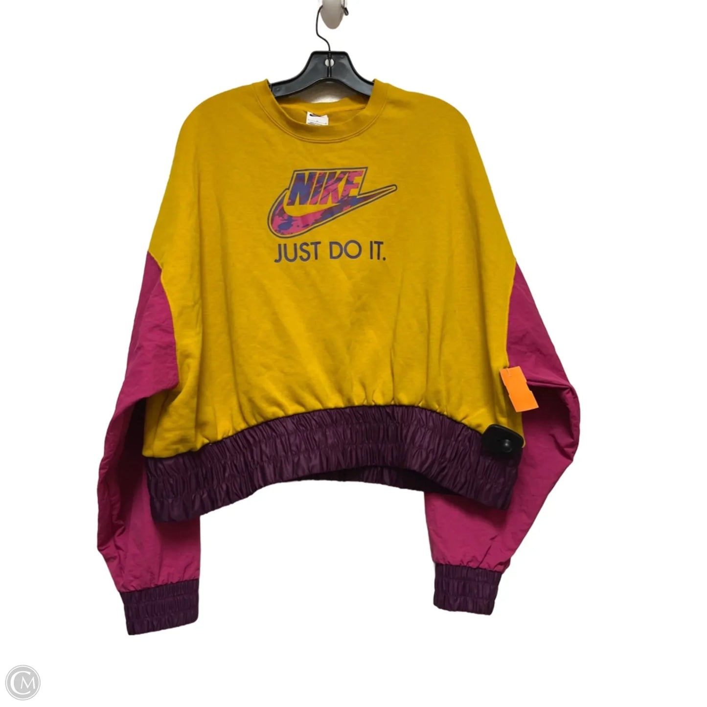 Sweatshirt Crewneck By Nike In Yellow, Size: L