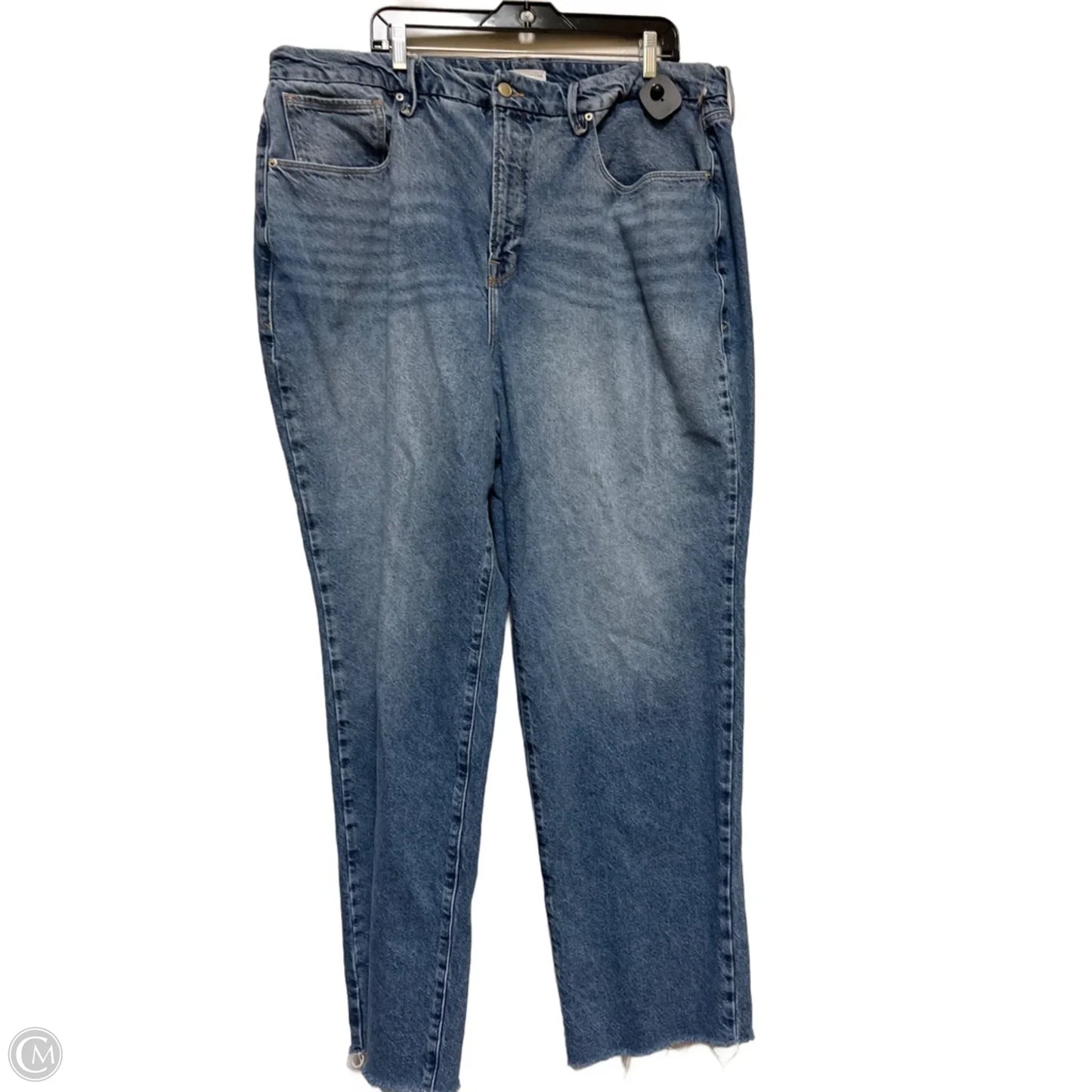 Jeans Boot Cut By Good American In Blue Denim, Size: 18