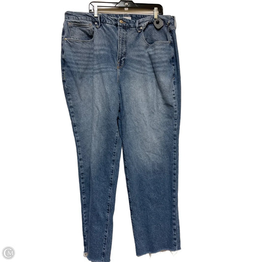 Jeans Boot Cut By Good American In Blue Denim, Size: 18