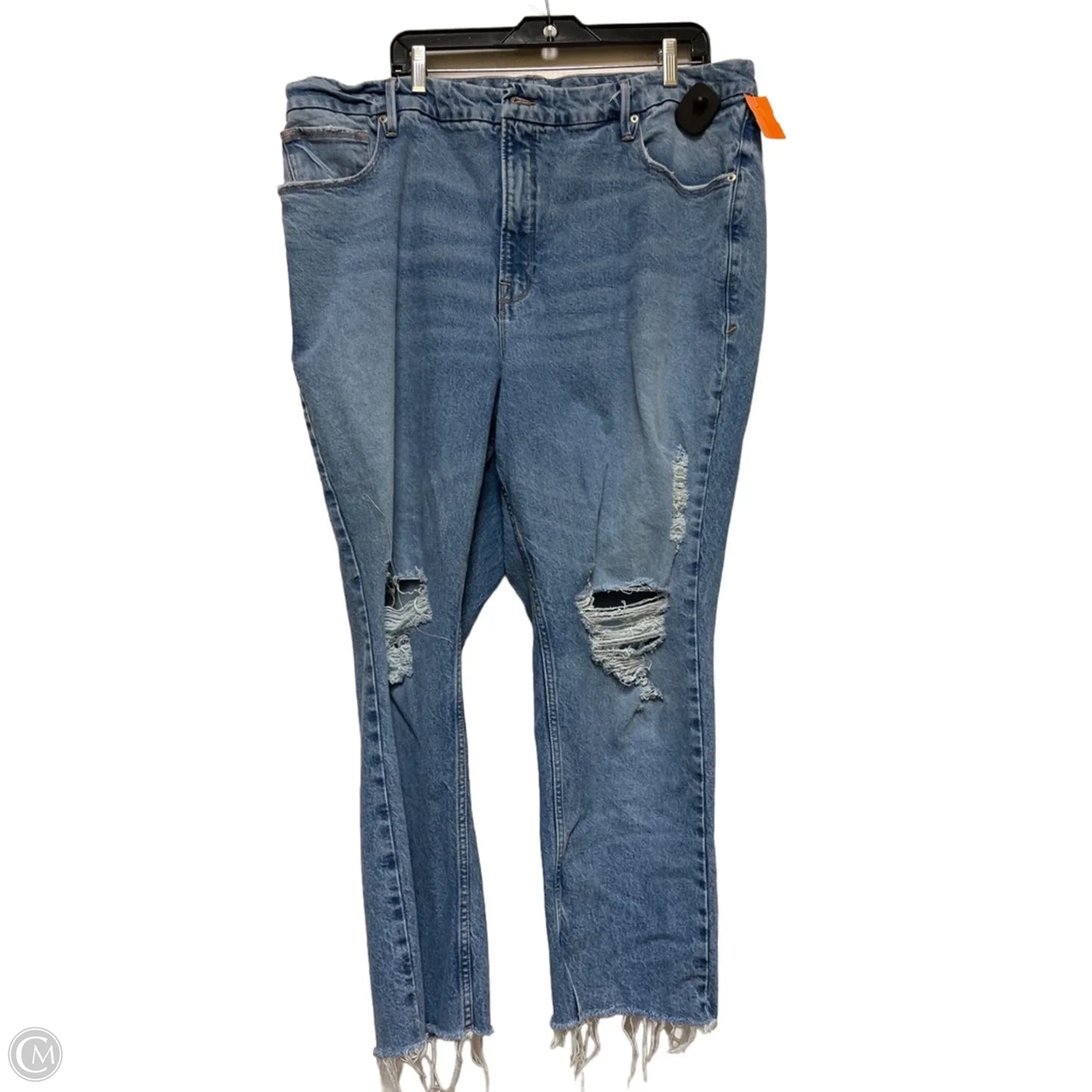 Jeans Boot Cut By Good American In Blue Denim, Size: 20