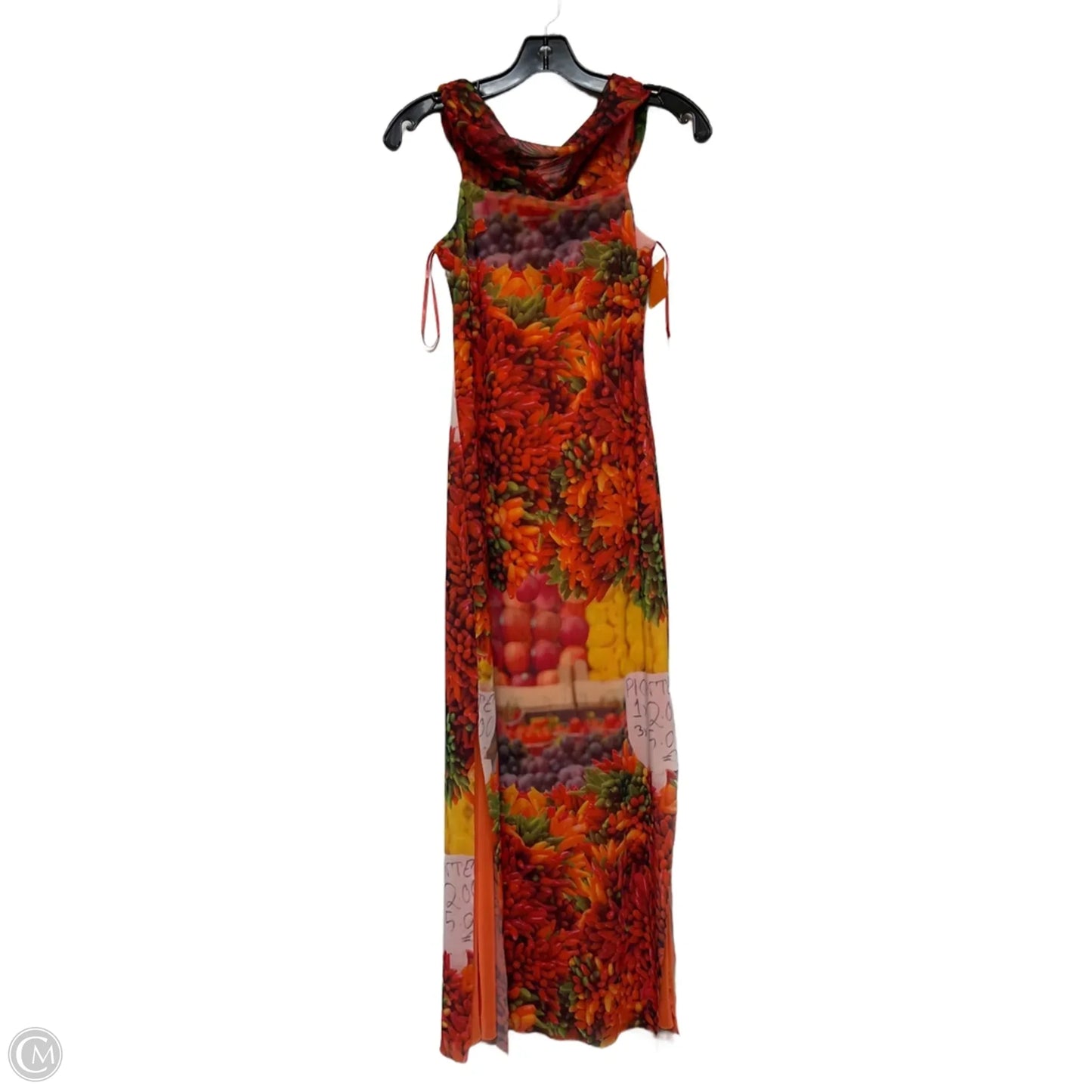 Dress Casual Maxi By Zara In Orange & Red, Size: M