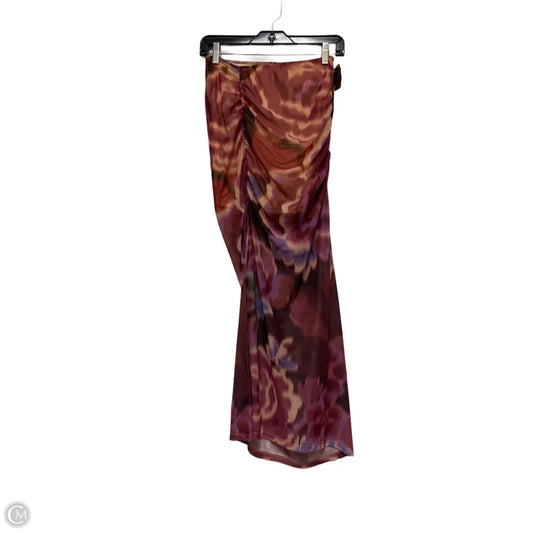 Skirt Maxi By Anthropologie In Brown & Purple, Size: Xs