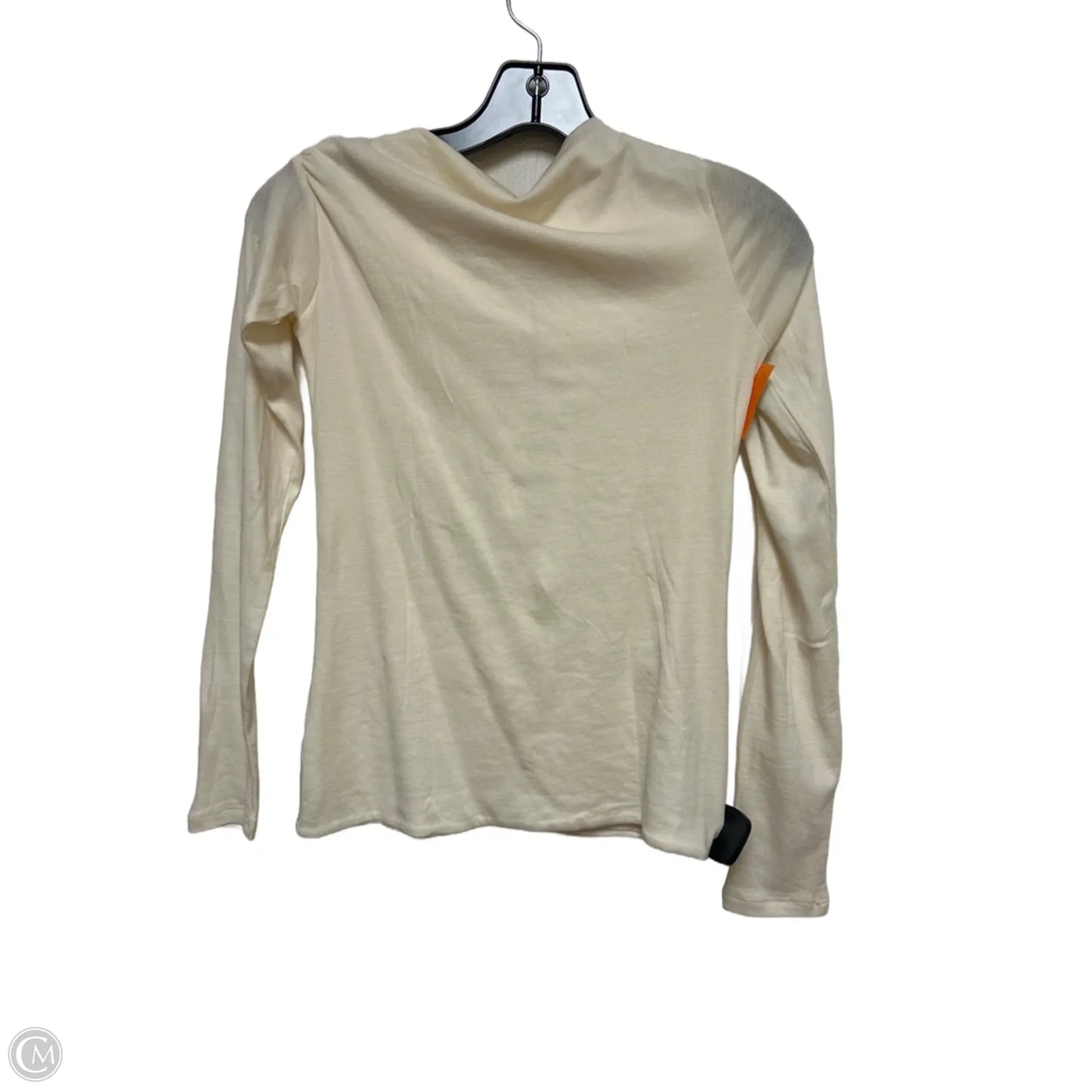 Top Long Sleeve Basic By Zara In Cream, Size: M
