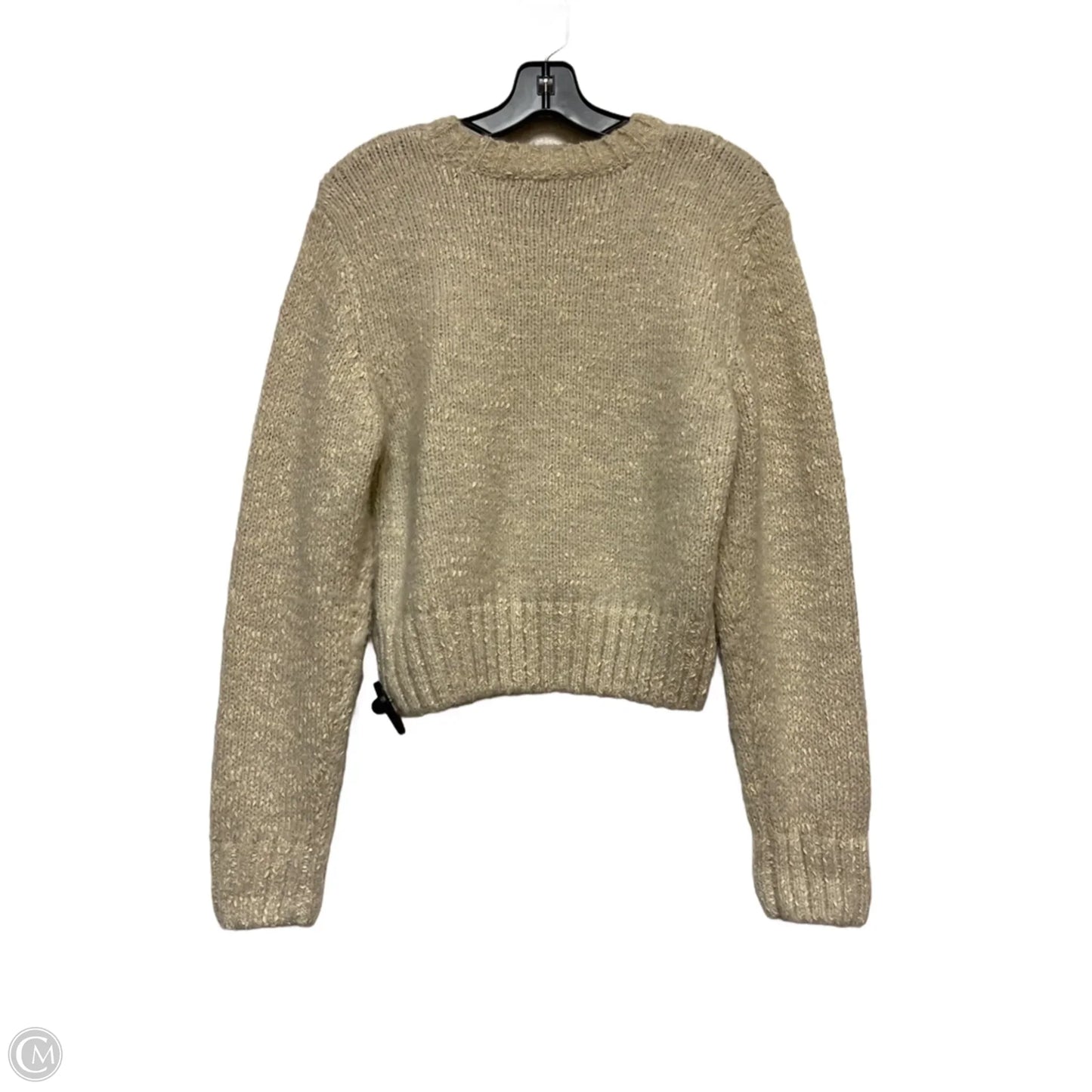 Sweater By Aqua In Cream & Grey, Size: S
