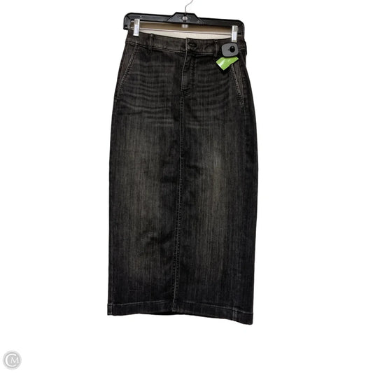 Skirt Maxi By White House Black Market In Grey Denim, Size: 0