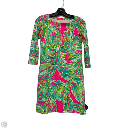 Dress Designer By Lilly Pulitzer In Green & Pink, Size: Xxs