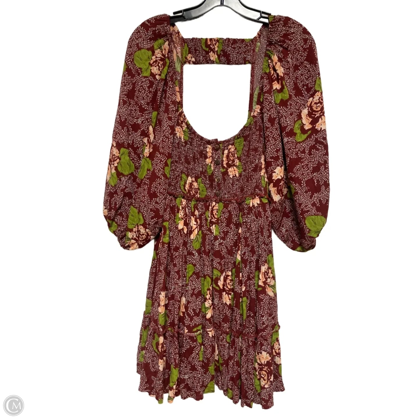 Dress Casual Short By Free People In Green & Red, Size: S