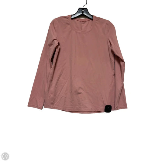 Athletic Top Long Sleeve Crewneck By Lululemon In Pink, Size: M