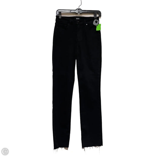 Jeans Straight By Paige In Black Denim, Size: 2