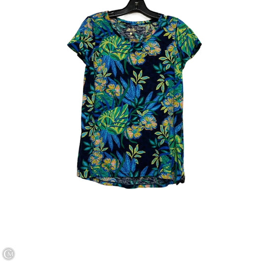 Top Short Sleeve Designer By Lilly Pulitzer In Tropical Print, Size: S