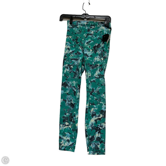 Athletic Leggings By Lululemon In Green & Grey, Size: 4