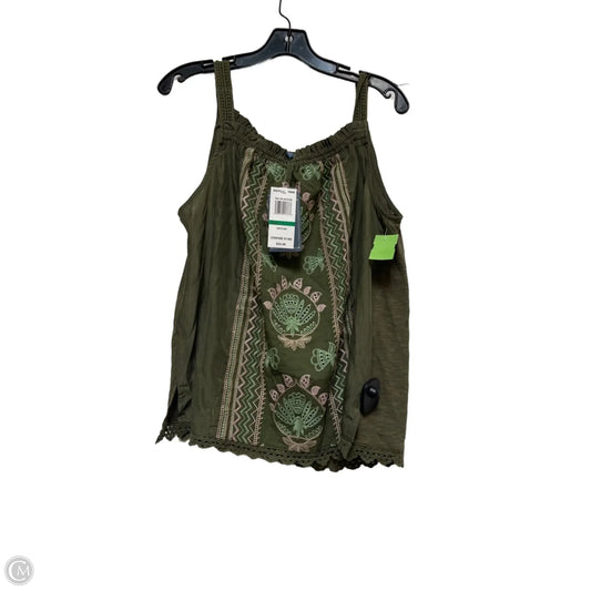 Top Sleeveless By Democracy In Green, Size: L