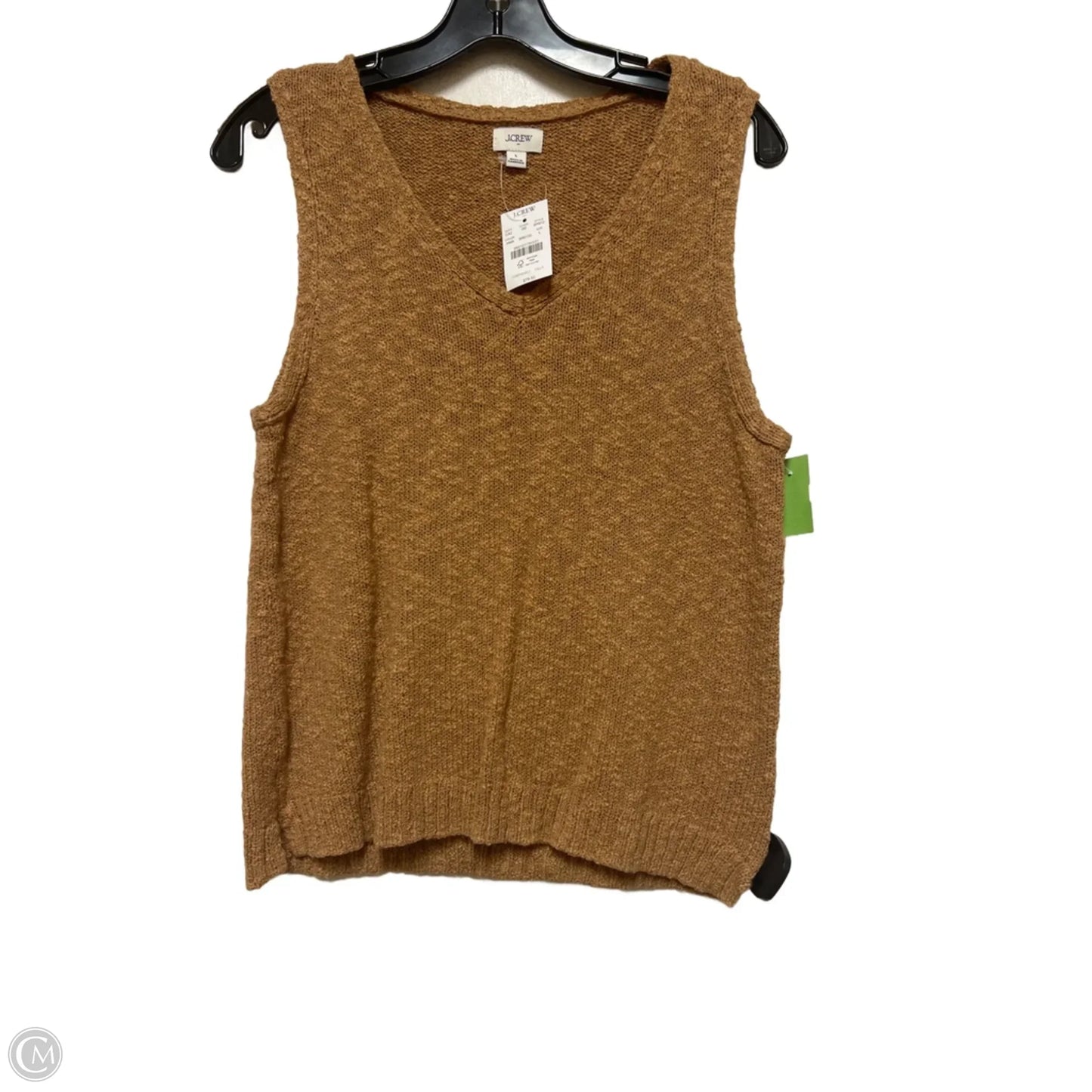 Top Sleeveless By J. Crew In Tan, Size: L
